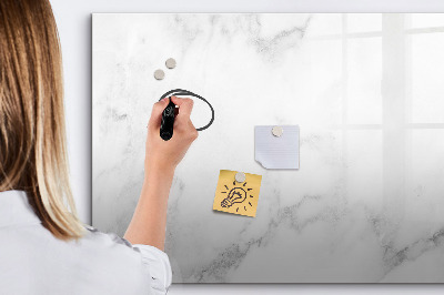 Magnetisch planbord voor de muur van bedrukt glas Marmer