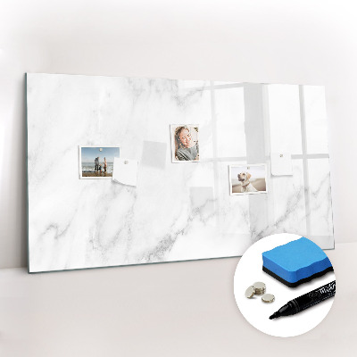 Magnetisch planbord voor de muur van bedrukt glas Marmer