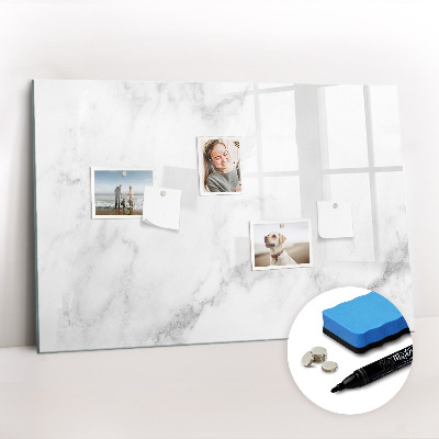 Magnetisch planbord voor de muur van bedrukt glas Marmer
