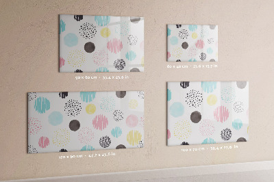 Uitwisbaar glazen planbord met magnetische functie Geometrisch patroon