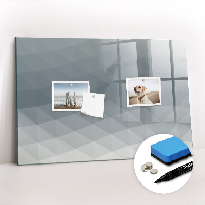 Magnetisch planbord voor de muur van bedrukt glas Golfabstractie
