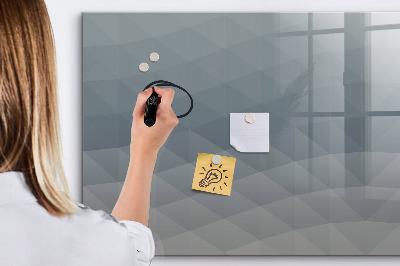 Magnetisch planbord voor de muur van bedrukt glas Golfabstractie