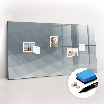 Magnetisch planbord voor de muur van bedrukt glas Golfabstractie