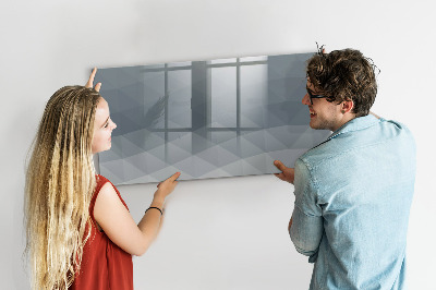 Magnetisch planbord voor de muur van bedrukt glas Golfabstractie