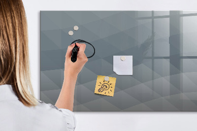 Magnetisch planbord voor de muur van bedrukt glas Golfabstractie