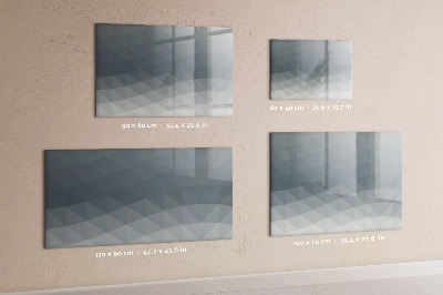 Magnetisch planbord voor de muur van bedrukt glas Golfabstractie