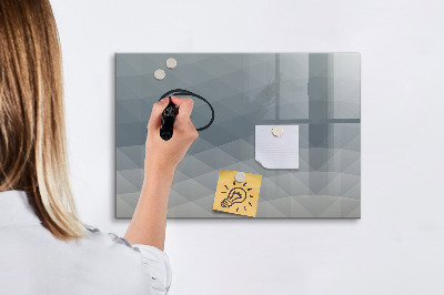 Magnetisch planbord voor de muur van bedrukt glas Golfabstractie