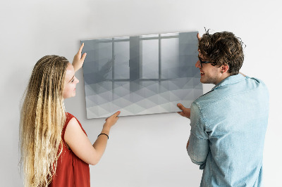 Magnetisch planbord voor de muur van bedrukt glas Golfabstractie