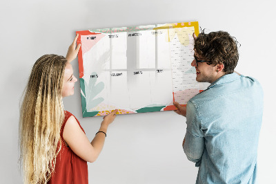 Uitwisbaar glazen planbord met magnetische functie Eenvoudige weekplanner