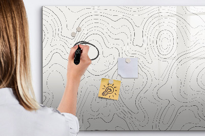 Beschrijfbaar magneetbord van glas met design Abstractievlekken