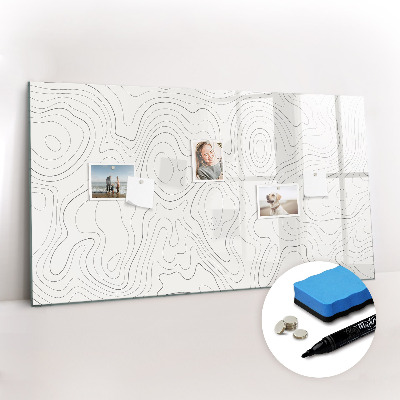 Beschrijfbaar magneetbord van glas met design Abstractievlekken