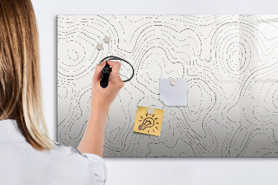 Beschrijfbaar magneetbord van glas met design Abstractievlekken