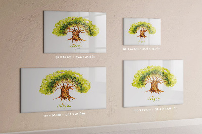 Magnetisch planbord voor de muur van bedrukt glas Stamboom