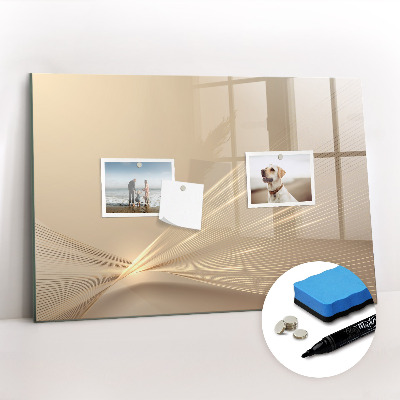 Magnetisch planbord voor de muur van bedrukt glas Abstract licht