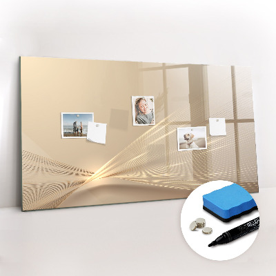 Magnetisch planbord voor de muur van bedrukt glas Abstract licht