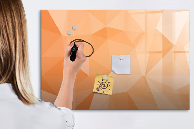 Magnetisch planbord voor de muur van bedrukt glas Abstracte driehoeken