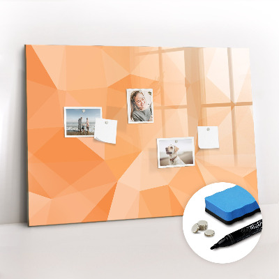 Magnetisch planbord voor de muur van bedrukt glas Abstracte driehoeken