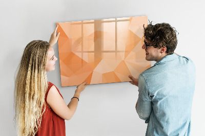 Magnetisch planbord voor de muur van bedrukt glas Abstracte driehoeken