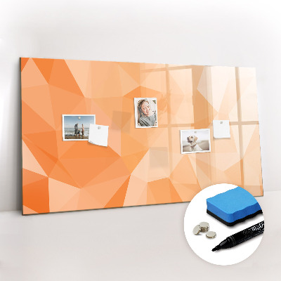 Magnetisch planbord voor de muur van bedrukt glas Abstracte driehoeken