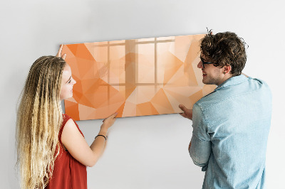 Magnetisch planbord voor de muur van bedrukt glas Abstracte driehoeken