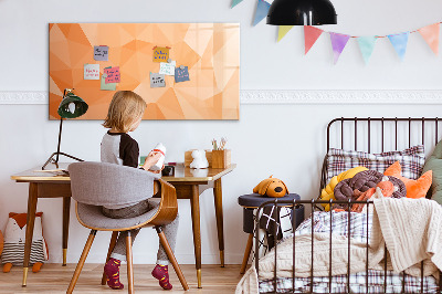 Magnetisch planbord voor de muur van bedrukt glas Abstracte driehoeken