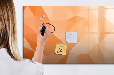Magnetisch planbord voor de muur van bedrukt glas Abstracte driehoeken