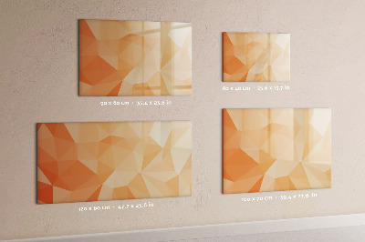 Magnetisch planbord voor de muur van bedrukt glas Abstracte driehoeken