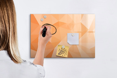 Magnetisch planbord voor de muur van bedrukt glas Abstracte driehoeken