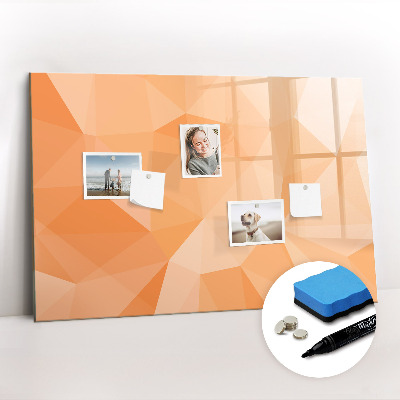 Magnetisch planbord voor de muur van bedrukt glas Abstracte driehoeken