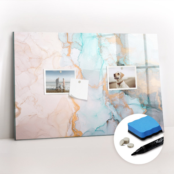 Magnetisch planbord voor de muur van bedrukt glas Abstracte schilderkunst