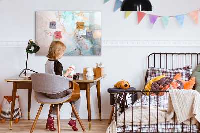 Magnetisch planbord voor de muur van bedrukt glas Abstracte schilderkunst