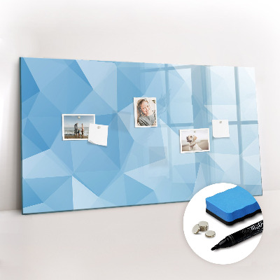 Beschrijfbaar magneetbord van glas met design Abstracte driehoeken