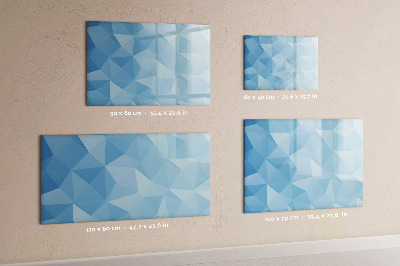 Beschrijfbaar magneetbord van glas met design Abstracte driehoeken