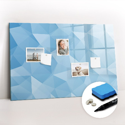 Beschrijfbaar magneetbord van glas met design Abstracte driehoeken