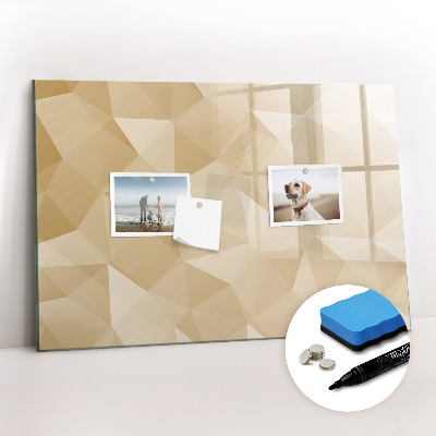 Magnetisch planbord voor de muur van bedrukt glas Abstracte driehoeken