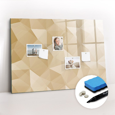 Magnetisch planbord voor de muur van bedrukt glas Abstracte driehoeken