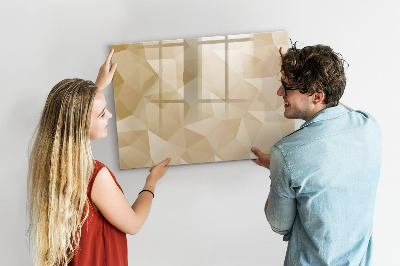 Magnetisch planbord voor de muur van bedrukt glas Abstracte driehoeken