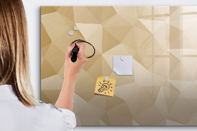 Magnetisch planbord voor de muur van bedrukt glas Abstracte driehoeken