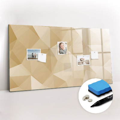 Magnetisch planbord voor de muur van bedrukt glas Abstracte driehoeken