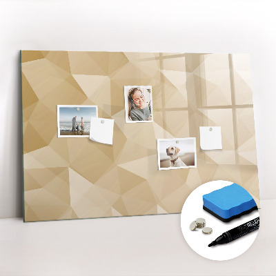 Magnetisch planbord voor de muur van bedrukt glas Abstracte driehoeken