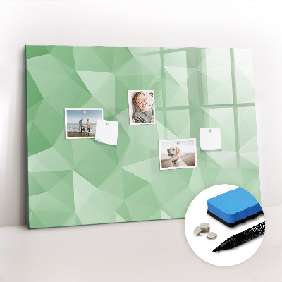 Uitwisbaar glazen planbord met magnetische functie Abstracte driehoeken