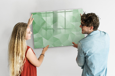 Uitwisbaar glazen planbord met magnetische functie Abstracte driehoeken
