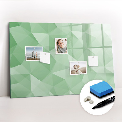 Uitwisbaar glazen planbord met magnetische functie Abstracte driehoeken