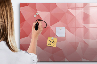 Beschrijfbaar magneetbord van glas met design Abstracte driehoeken