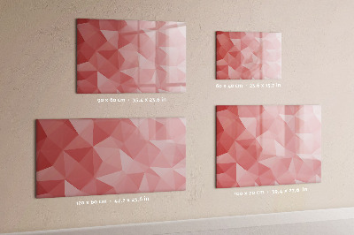 Beschrijfbaar magneetbord van glas met design Abstracte driehoeken