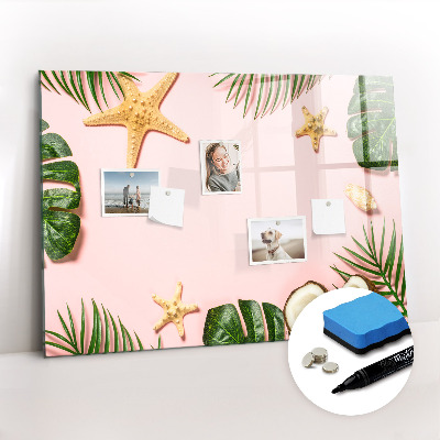 Magnetisch planbord voor de muur van bedrukt glas Zomerstemming