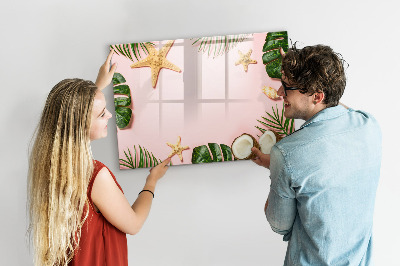 Magnetisch planbord voor de muur van bedrukt glas Zomerstemming