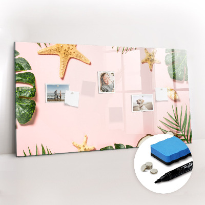 Magnetisch planbord voor de muur van bedrukt glas Zomerstemming