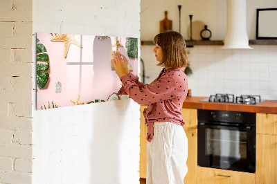Magnetisch planbord voor de muur van bedrukt glas Zomerstemming