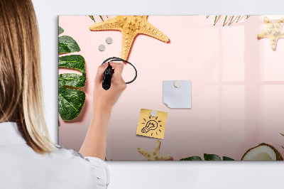 Magnetisch planbord voor de muur van bedrukt glas Zomerstemming